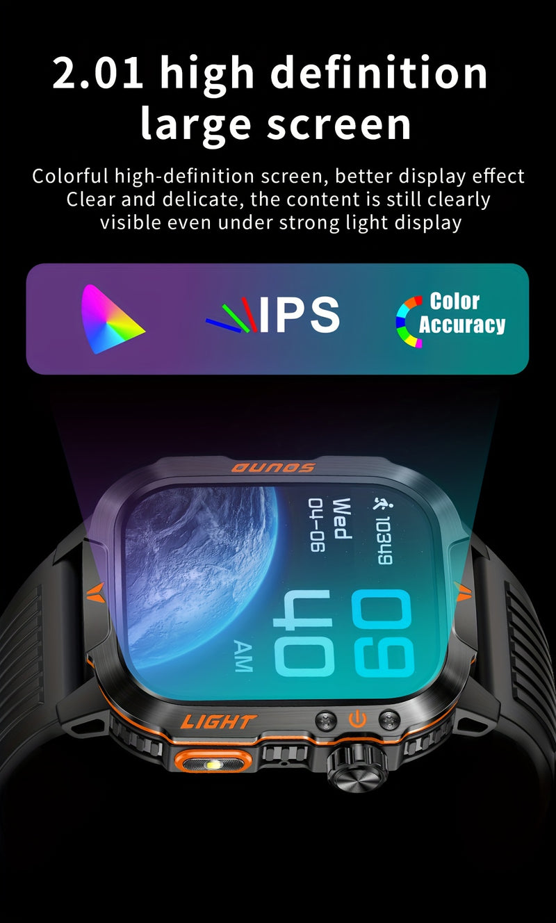 Smart Watch (Answer/Call) Outdoor Sports Watch LED Altimeter Barometer 100+ Sports Modes 600mAh Battery Multimedia Message Viewing Weather Pedometer Fitness Tracker for Android iPhone Gift