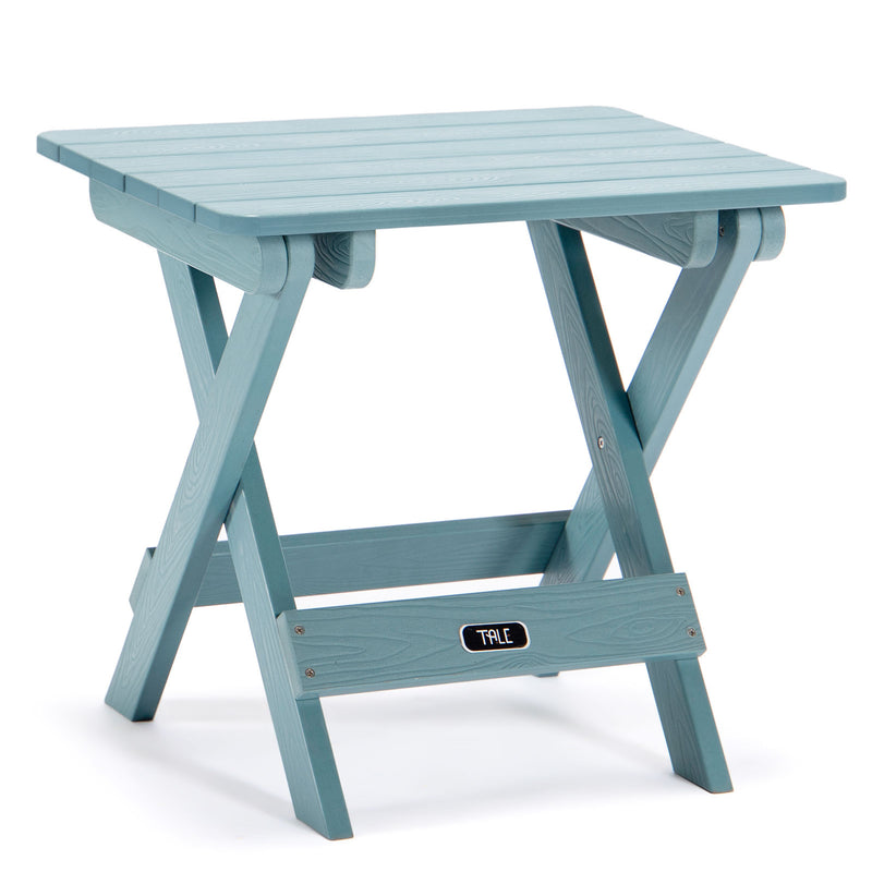TALE Adirondack Portable Folding Side Table Square All-Weather And Fade-Resistant Plastic Wood Table Perfect For Outdoor Garden, Beach, Camping, Picnics,Ban Amazon