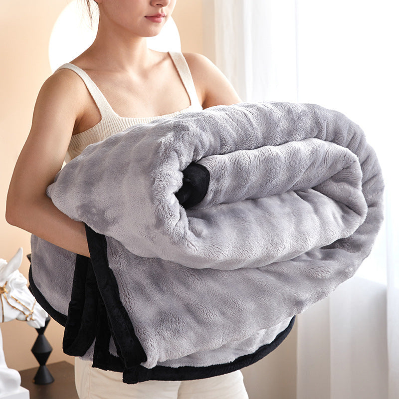 Double-sided Rabbit Plush Blanket Home Nap Office Blanket