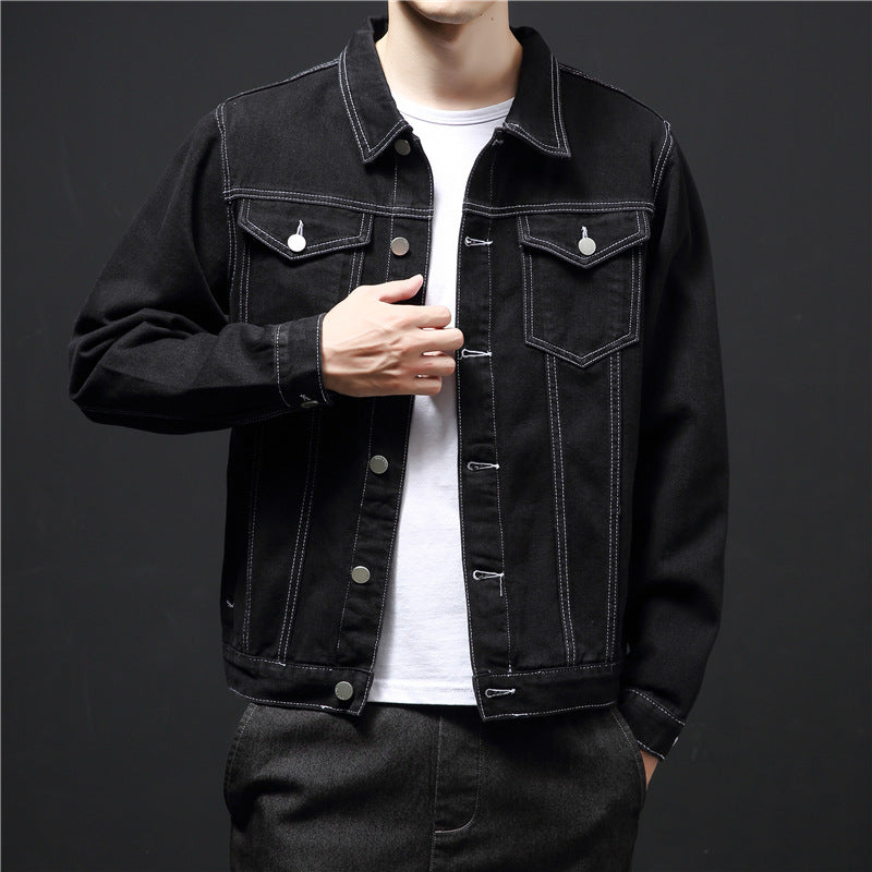 Trendy Black Casual Autumn Jacket