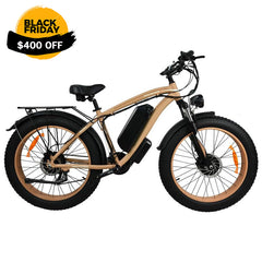 Khaki Electric Bike Adults 2000W - Electric Bike With 26 Inches Fat Tire 20AH Removable Battery, 21 Speed For Electric Mountain Ebike US only