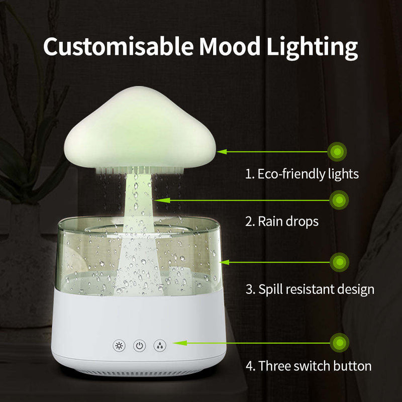 2023 New Dropshipping Items Rain Cloud Dripping Humidifier And Oil Diffuser Night Light Relax Aromatherapy Rain Cloud Humidifier