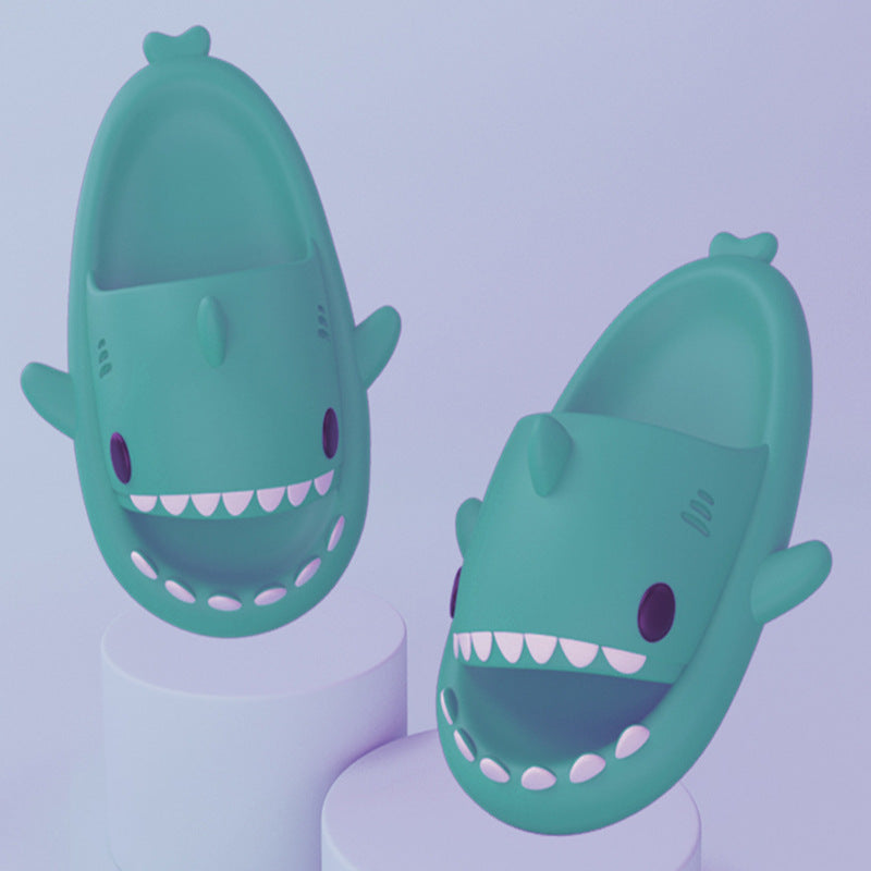 Pantoufles pour adultes, intérieur et extérieur, dessin animé drôle de requin