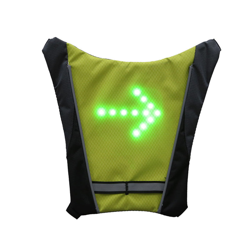 Sac à dos gilet réfléchissant, Rechargeable par USB, avec clignotant LED, télécommande, sac de sécurité pour Sport de plein air, équipement pour le cyclisme