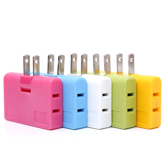 US Plug Rotary Head Plug Converter Ultra-Thin Conversion Plug Wireless Portable One Turn Three