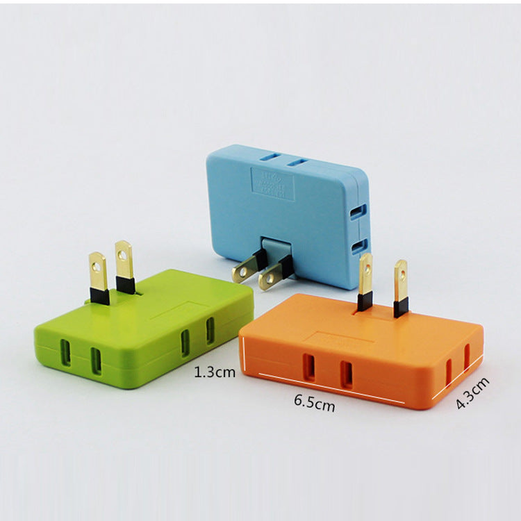 US Plug Rotary Head Plug Converter Ultra-Thin Conversion Plug Wireless Portable One Turn Three