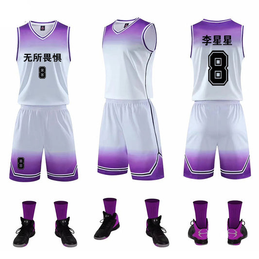 Gradient Basketballuniform Sportanzug Kinder Erwachsene Schweißabsorbierende Basketballuniform