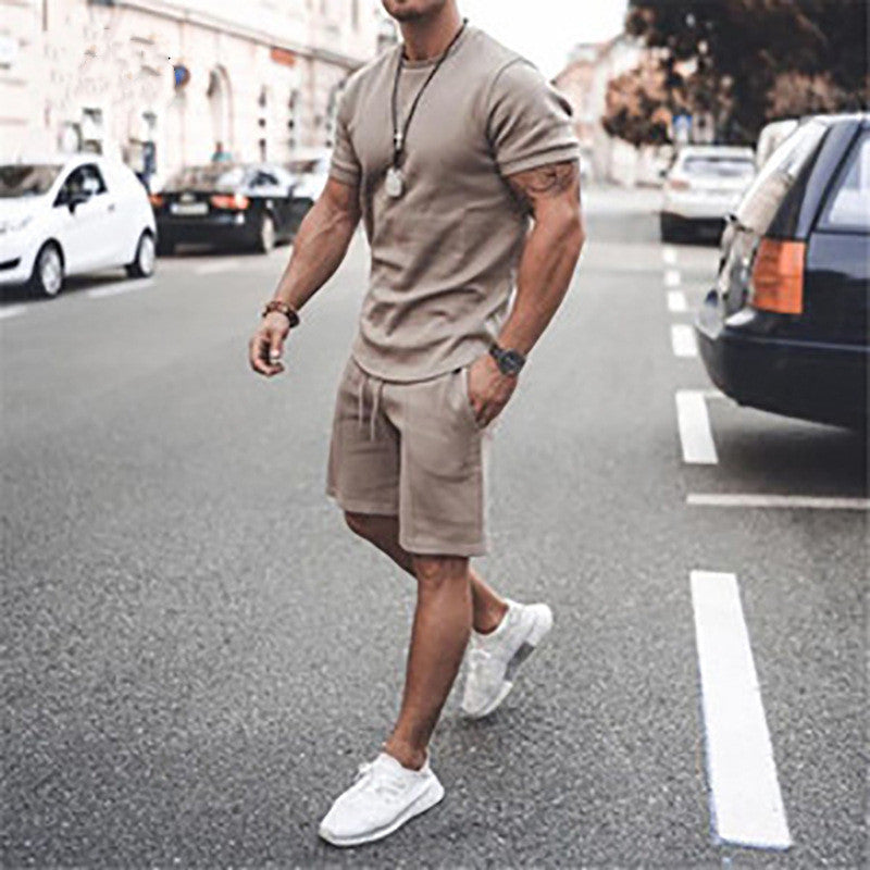 Short Sleeve Shorts Two-Piece Sports And Leisure