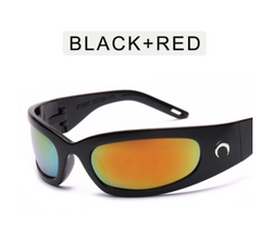 Lunettes de cyclisme de sport de style millénaire avec un sens des lunettes de soleil technologiques du futur