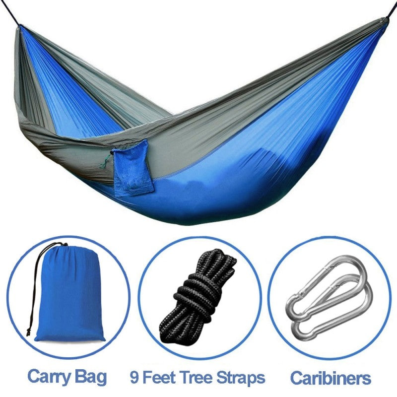 Backpacking Hammock - Portable Nylon Parachute Outdoor Double Hammock