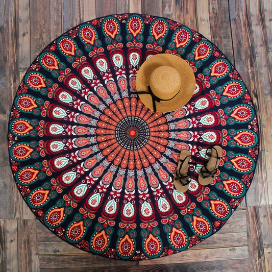 Printed Round Beach Towels And Yoga Mat