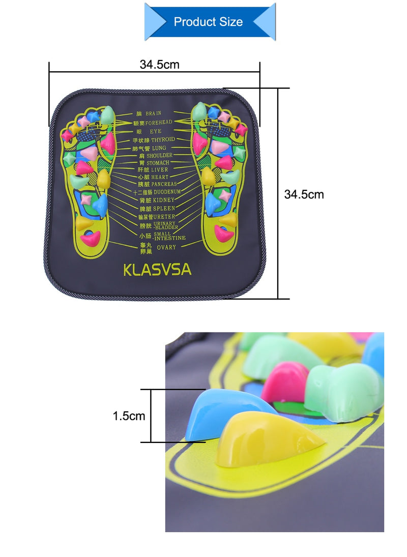 Tapis de Massage des pieds réflexologie tapis de Massage de marche pavé soulagement de la douleur tapis d'acupression de soins de santé