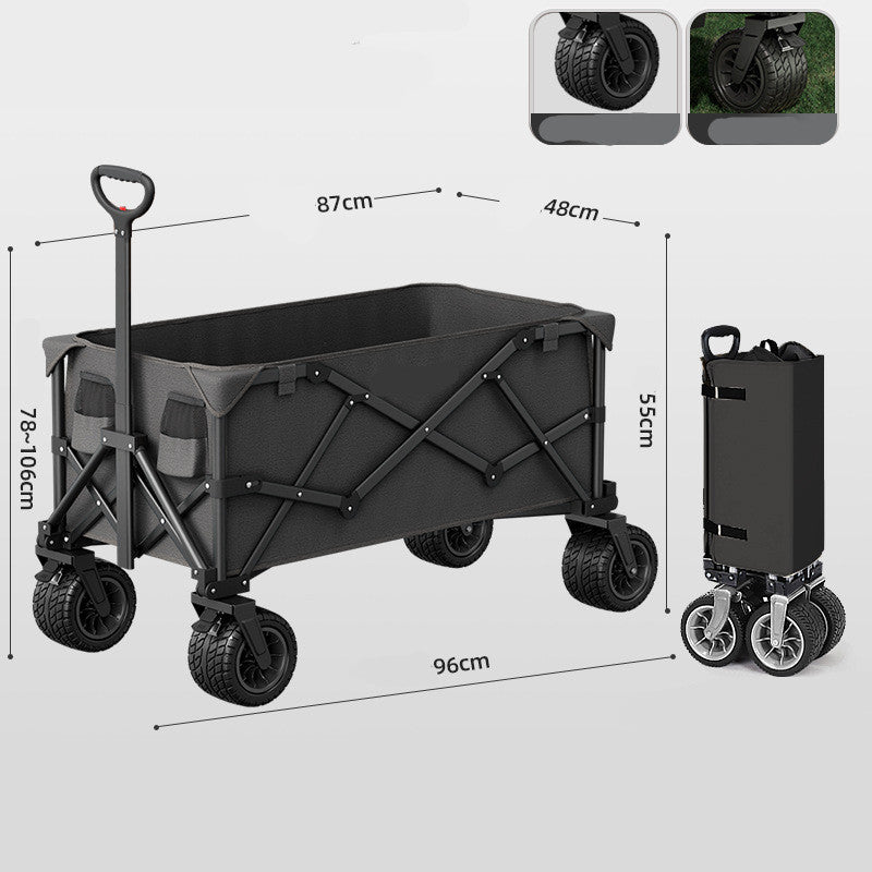 Camping Cart Foldable Outdoor Hand Push Picnic Pull Rod