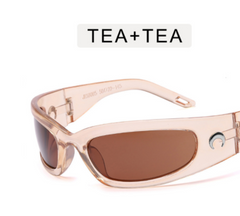 Lunettes de cyclisme de sport de style millénaire avec un sens des lunettes de soleil technologiques du futur