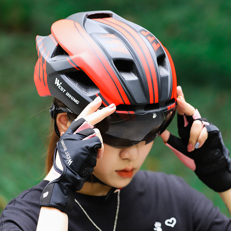 Cycling Helmet Integrated With Goggles Helmet Mountain Road Bike Helmet Equipment