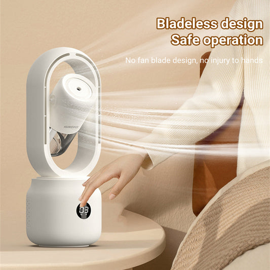 Summer Water Cooled Spray Mist Electric Fan USB Rechargeable Portable Wireless Air Humidifier Bladeless Ventilator Table Fan