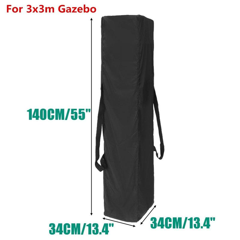 Black Waterproof Cover Dustproof Sunscreen Canopy Tent Storage Bag With Drawstring And Two Carrying Straps