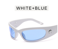Lunettes de cyclisme de sport de style millénaire avec un sens des lunettes de soleil technologiques du futur