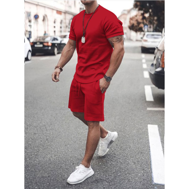 Short Sleeve Shorts Two-Piece Sports And Leisure
