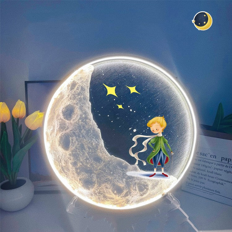 Moon Light Handmade Diy Material Pack Decorative Atmosphere Light Gift Ornaments Moon Small Night Light